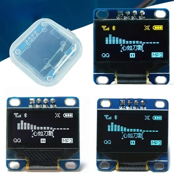 0,96 Инчов OLED-дисплей SSD1306 I2C IIC SPI Сериен 128X64 LCD 4 Pin жълто-синьо WhiteBlue за Arduino (без заваряване)