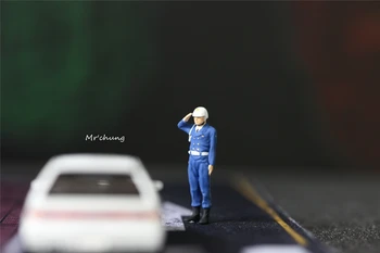 1/64 стоп-моушън модел автомобил на японската пътна полиция, оформление на сцени, декори, микро-пейзаж, декори, ръчно изработени от смола