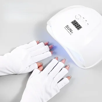 1 Чифт Анти-UV-Ръкавици За Защита на Пръстите, Инструмент За Дизайн на Ноктите, Led Лампа, Сешоар, Защита От Радиация, Аксесоари За свободни Ръце, Инструменти За Нокти