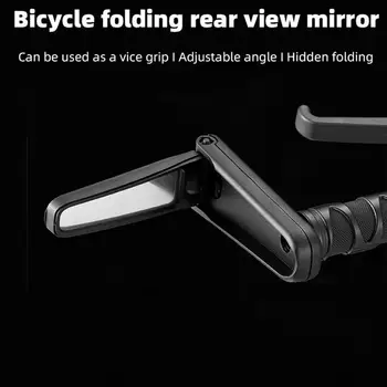 1 бр. велосипеди куполна огледало за обратно виждане Определяне на волана Акрилна леща рефлектор за обратно виждане Лек черен