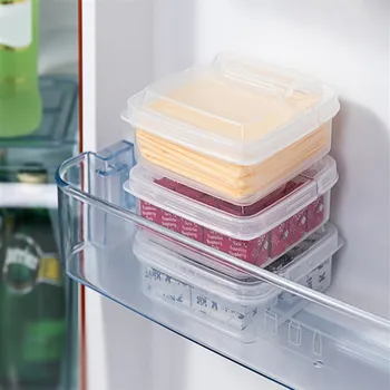 1 бр. кутия за съхранение на филии сирене, специален хладилник за нарязване на лук, джинджифил и чесън, сгъваем за сортиране на продукти, кутия за съхранение
