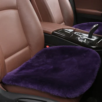 1 бр. луксозни вълнени покривала за автомобилни седалки за жени, на универсалната украса на интериора на колата, автоаксесоари