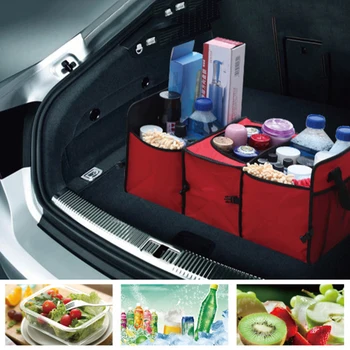 1 бр. торба за съхранение в багажника на колата, отделение за съхранение на автомобила, Къмпинг, Алуминиево фолио, за съхранение на лед, Почистване на Аксесоари за интериора