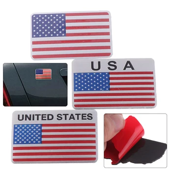 1 бр. универсална иконата, стикер на мотоциклет, автомобилен стайлинг, 3D Алуминиева сплав, Американска карта на САЩ, Емблемата на Националния флаг