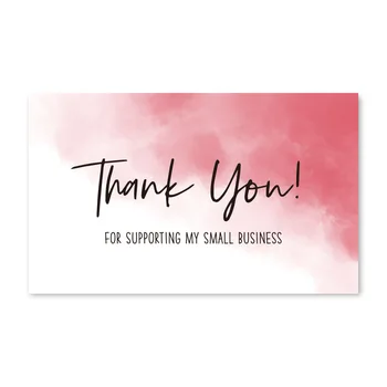 10-30 бр./опаковане. розова картичка с благодарност за подкрепата на моя малък бизнес, за украса на опаковка 
