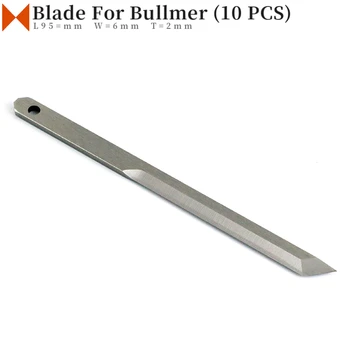 10 БР. Пряко острието на ножа 210805 за автоматични машини за рязане на тъкани Topcut Bullmer Размер на 95 mm x 6 mm x 2 mm