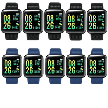 10 Бр 116 Plus Smart-часовници Мъжки Смесени Цветове ПРИЛОЖЕНИЕТО FitPro USB Plug-in Зареждане на Потребителски Тапети Smartbracelet за всички смартфони