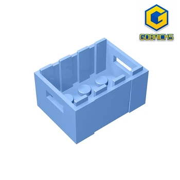 10 бр. Контейнер Gobricks GDS-1305, кутия 3 x 4 x 1 2/3 с дръжки, съвместим с детски конструктори lego 30150 