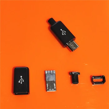 10 бр/пакет Micro USB 4pin Штекерный конектор Бял/черен Заваряване Интерфейс за Прехвърляне на данни OTG Line САМ Data Cbale YT2153