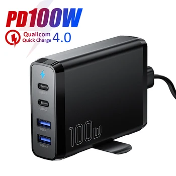 100 W GaN Зарядно Устройство за Бързо зареждане на QC4.0 PD3.0 USB Type C Зарядни Устройства За мобилни Телефони iPhone 14 Pro Max Samsung Xiaomi MacBook