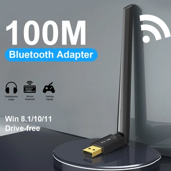 100 М USB Bluetooth 5,3 Адаптер Предавател, Приемник, Аудио Bluetooth Ключ Безжичен USB Адаптер за вашия Компютър PC Нов Лаптоп