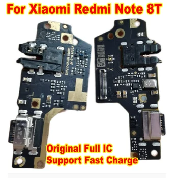 100% Оригинален Пълен IC За Xiaomi Redmi Note 8T Микрофон Включете USB Порт за Бързо Зареждане зарядно устройство ще захранване на Такса Поставка Микрофон Гъвкав Кабел