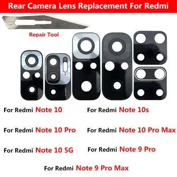 100% Оригинален Стъклен Капак на Обектива на Задната Камера за Обратно виждане С Адаптер За Xiaomi Redmi 9C 7A 9A 8A Note 7 8 9 10 Pro Max 9S 8T 10S 9T 5G