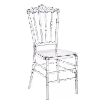 100 бр. висококачествени столове от здрава кристал смола Тифани Chavari, декоративна подвижна стол за сватбената среща в хотела