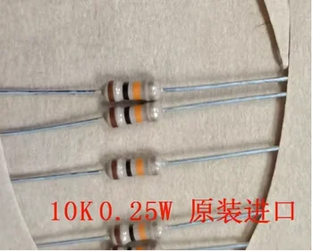 100шт Резистори от Въглеродна филм CF14JT10K0 - Градския дупка 10 Ком 1/4 W 5% 0,25 W 10