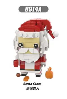 10ШТ 8914 Коледа, снежен човек, Коледни лосове, Дядо Коледа, строителни блокове, най-Добрият подарък за детски играчки