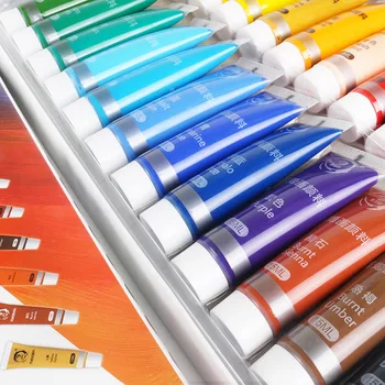 12-цветен 24-цветен комплект за рисуване на графити, стенни картини, ръчно рисувани пропиленовым пигмента, акрилни бои за дрехи, светещ боя