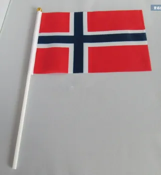 14 * 21 см Норвежки сигнален флаг с развевающимся флага, малък банер, знамена