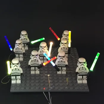 1бр led меч за lego фигурки, Играчки за The Force Awakens Nano Light Up Set