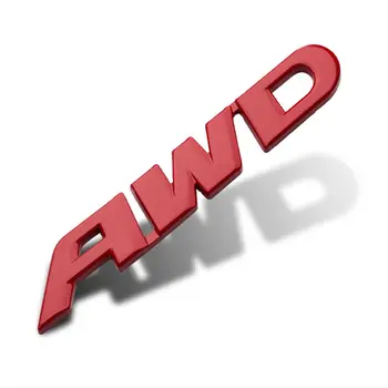 1бр Метални матови и червени етикети с надпис AWD Икона на автомобила suv Задната Врата Емблемата на Вратата на Багажника Аксесоари