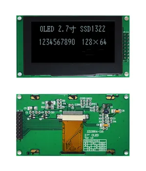 2,7-инчов 30-пинов Бяло/Зелено/Жълто OLED-дисплей с Адаптерной плащане SSD1322 Drive IC 128 *64 SPI/Паралелен интерфейс