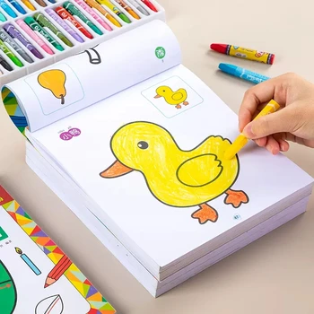 2 Книга, Албум-за оцветяване с Графити за деца 2-6 години, и момчета, и момичета, Книга за ранно обучение рисуване