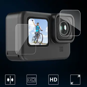 2 комплекта/6шт Нови HD екран Протектори, протектор на екрана от закалено стъкло за GoPro Hero 10 9, черен аксесоар за камерата