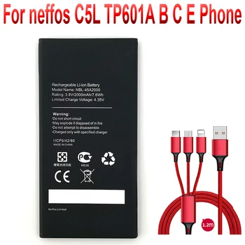 2000 ма/7,6 Wh 3,8 В NBL-45A2000 Взаимозаменяеми Батерия За мобилен телефон neffos C5L TP601A B C E bateria