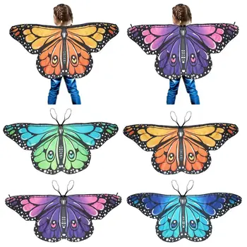 2023 Нова детска наметало с крила на пеперуда, шал Феи за момичетата, костюмиран, подарък за парти