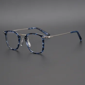 2023 Новата класическа ретро рамки за очила, мъжки дизайнерски ацетатные титанов оптични очила при късогледство, женски персонални очила