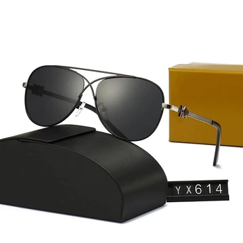 2023 Нови модни слънчеви очила Pilot, маркови дизайнерски ретро слънчеви очила, мъжки слънчеви очила за улиците, празнични пътувания, подарък за рожден ден Uv400