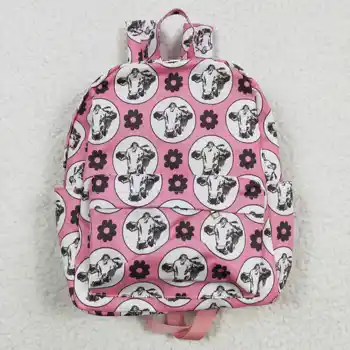 2023 Последна актуализация RTS Пътна чанта с краве принтом, детски ежедневни чанти с краве принтом, розови Раници за момичета