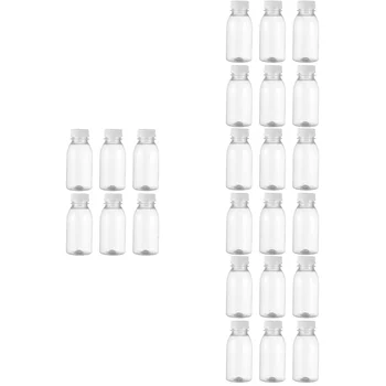 24 бр., млечна бутилка, Малки бутилки, Капачки, Бутилки за еднократна употреба, за вода, Прозрачни за домашни любимци