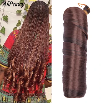24-инчов синтетични френски къдрава коса, плетене на спирални къдрици, свързани с кука Коса, еластична коприна шиш за съраунд удължаване на косата за жени