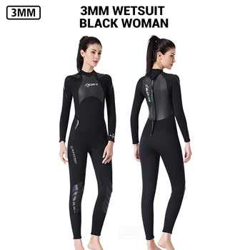 3 мм неопреновый неопрен, женски пълен костюм за гмуркане, сърф, гмуркане, горещ бански костюм - Различни размери
