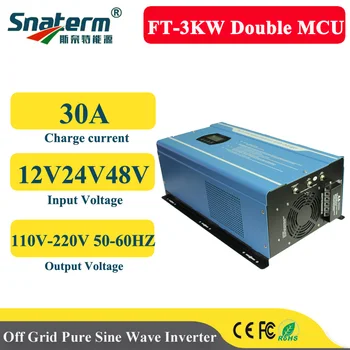 3000 W 12 vdc 24 vdc/48 В постоянен ток в Променлив Слънчев Инвертор с Двойно MCU Енергоспестяващ Слънчев Синусоидална Инвертор AC110V AC220V 50 Hz 60 Hz