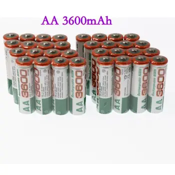 4-20 P/с Новата батерия тип АА 3600 mah Акумулаторна NI-MH 1,2 V AA3600 акумулаторна батерия за часовници, мишки, компютри, играчки и така нататък