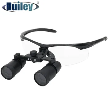 4X Стоматологичен Бинокулярная Лупа Ultralight 360-460 мм Стоматологични Лупи Оптично Стъкло на обектива на Много Широко Поле на зрение