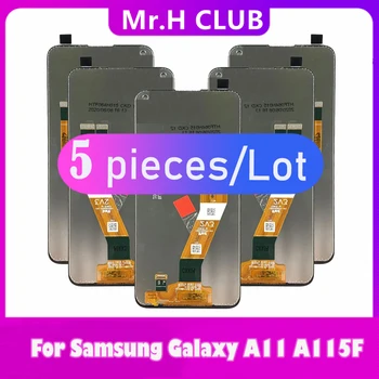 5 Бр. Оригинални LCD дисплей за Samsung Galaxy A11 LCD сензорен дисплей, Дигитайзер в събирането на Galaxy A11 A115 A115F/DS A115F A115M