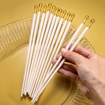 5 Двойки Китайски японски пръчки, Пръчици за суши, корейски Пръчици за хранене за Многократна употреба Пръчки от сплав, кухненска Посуда, Аксесоари за инструменти