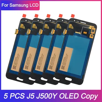 5 бр./лот OLED-копие от LCD дисплей за SAMSUNG Galaxy J5 2015 J500 LCD дисплей със сензорен екран За Samsung J500H J500FN J500F J500M SM-J500F