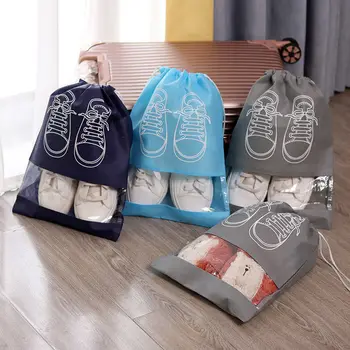 5 бр. торби за многократна употреба, за съхранение на обувки, нетканая пылезащитная чанта за обувки, Организатор за гардероба, Преносим чанта за пътуване, Чанта за дрехи