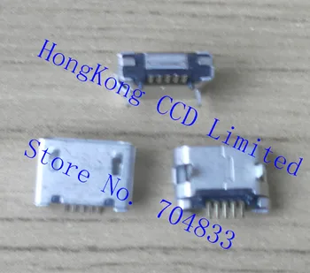 500 бр./лот широко използвания конектор за зареждане с порт micro USB за таблет, GPS, мобилен