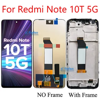 6,5 Инча Оригинален Черен За Xiaomi Redmi Note 10T 5G M2103K19I LCD Сензорен Дисплей, Дигитайзер, Панел В Събирането на/С Рамка