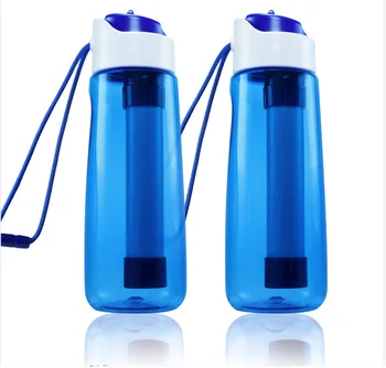 750 Л бутилка за пречистване на вода на открито, авариен филтър за питейна вода, чаша за туризъм, за пречистване на вода за къмпинг (2 бр.)