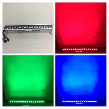 8Lots Мощен етап лампа 18x10 W RGBW 4в1 Линейна стенни миене висока Яркост DMX Led Wash Bar