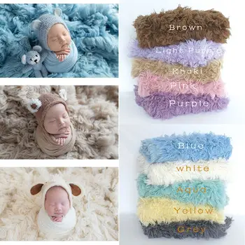 90 см х 150 см Плюшено мат Fokati, вълнена одеяло, на фона на представляващи новородени, меховое кудрявое вълнена одеяло, реквизит за снимки новородени