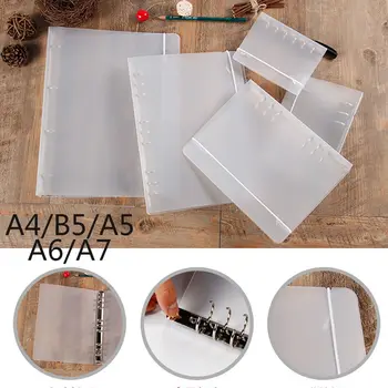 A4/B5/A5/A6/A7 Модни Реколта Канцеларски материали за Еднократна употреба Пластмасова Обвивка Папка За Файлове Пръстен Обвързващи Бележник Корица на Тетрадка Обвивка