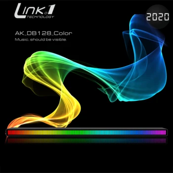 AK сверхдлинный RGB звукосниматель атмосфера на автомобила осветлението на работния плот на замърсяването на музикален ниво може да бъде активирана с глас аудио вход