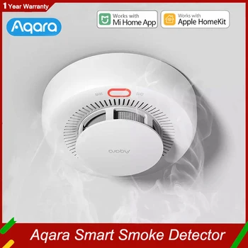 Aqara Детектор за дим аларма Сензор за Zigbee Высокочувствительное Откриване на Концентрацията на дим Работи с приложение Homekit Mi Home Homekit